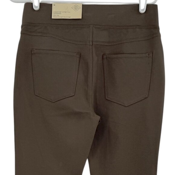 St. Johns Bay Women's Comfort Stretch Skinny Chocolate Brown Leggings Size M NWT - Picture 4 of 11